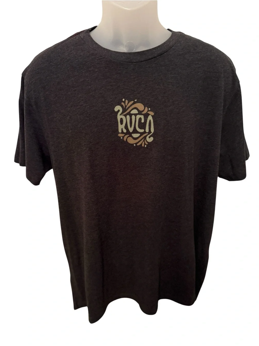 RVCA The Balance of Opposites Charcoal Grey Vintage Dye Slim Fit Men XL